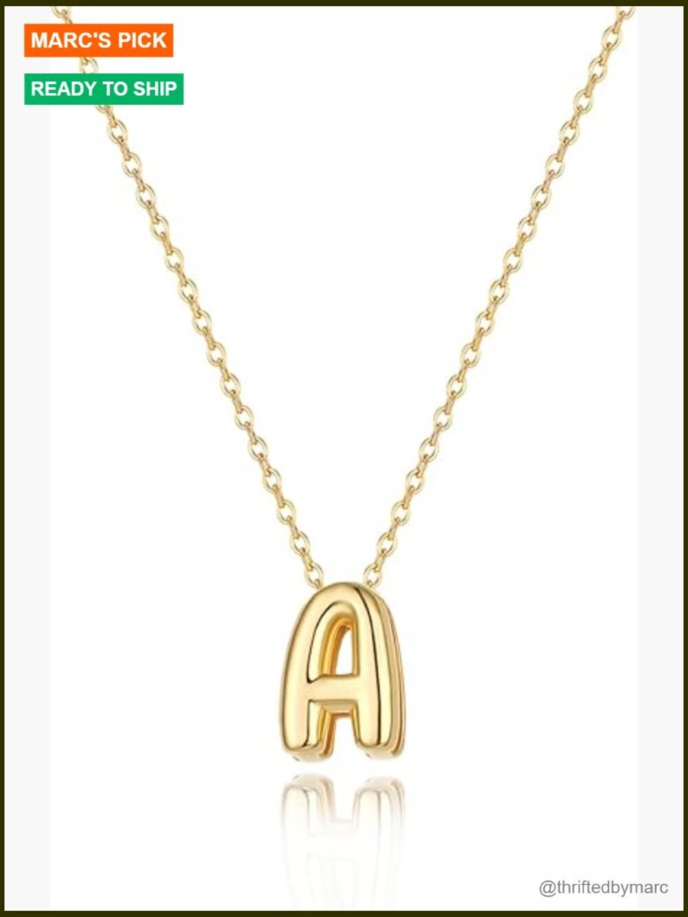 Personalized Initial Necklace Dainty Bubble Letter Pendant Gold Silver